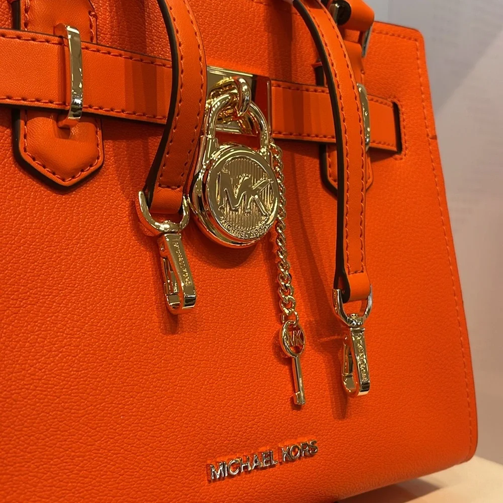 Michael Kors Hamilton Small Satchel Shoulder Crossbody Bag 
Poppy COLOR 
NWT - Picture 8 of 16